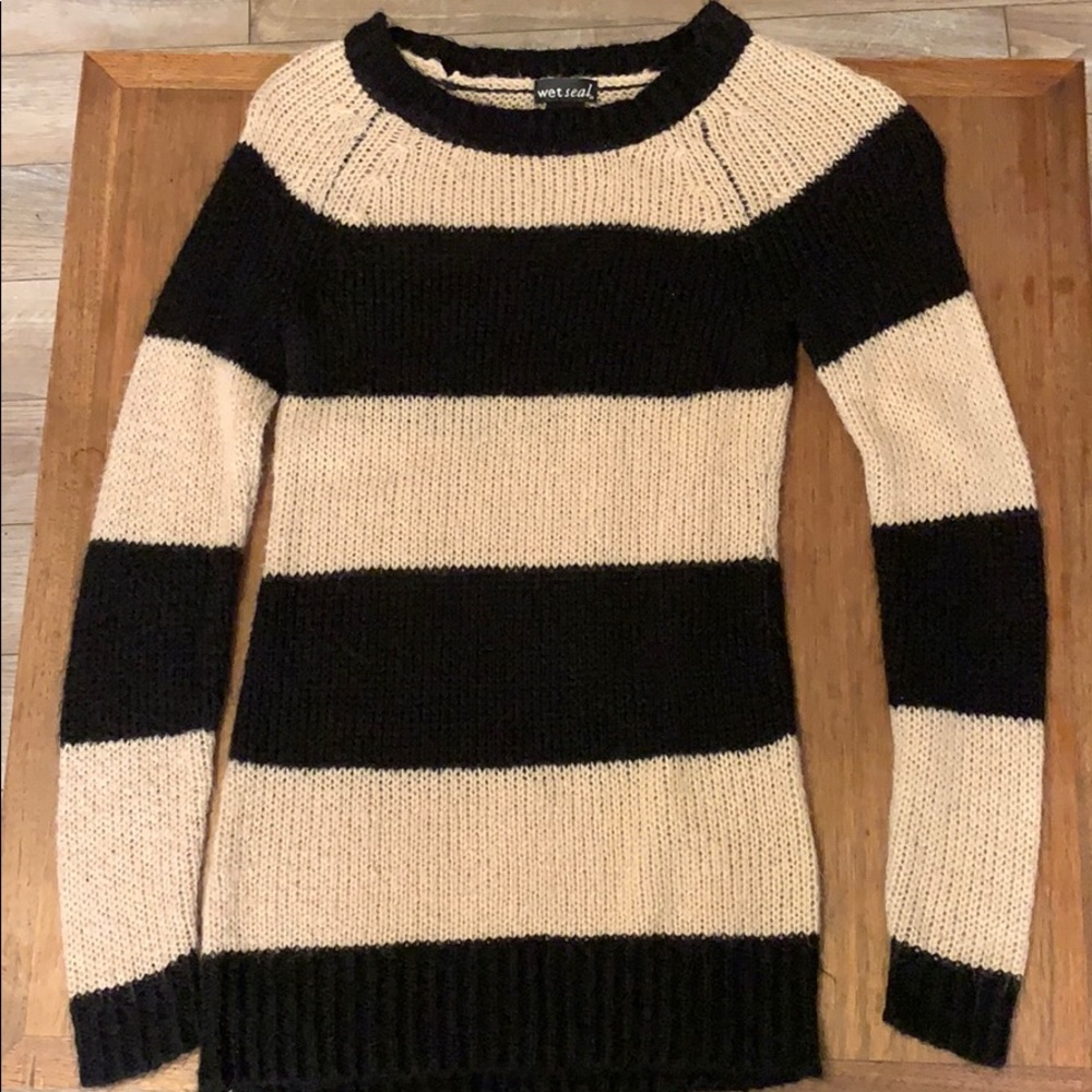 Long knitted sweater